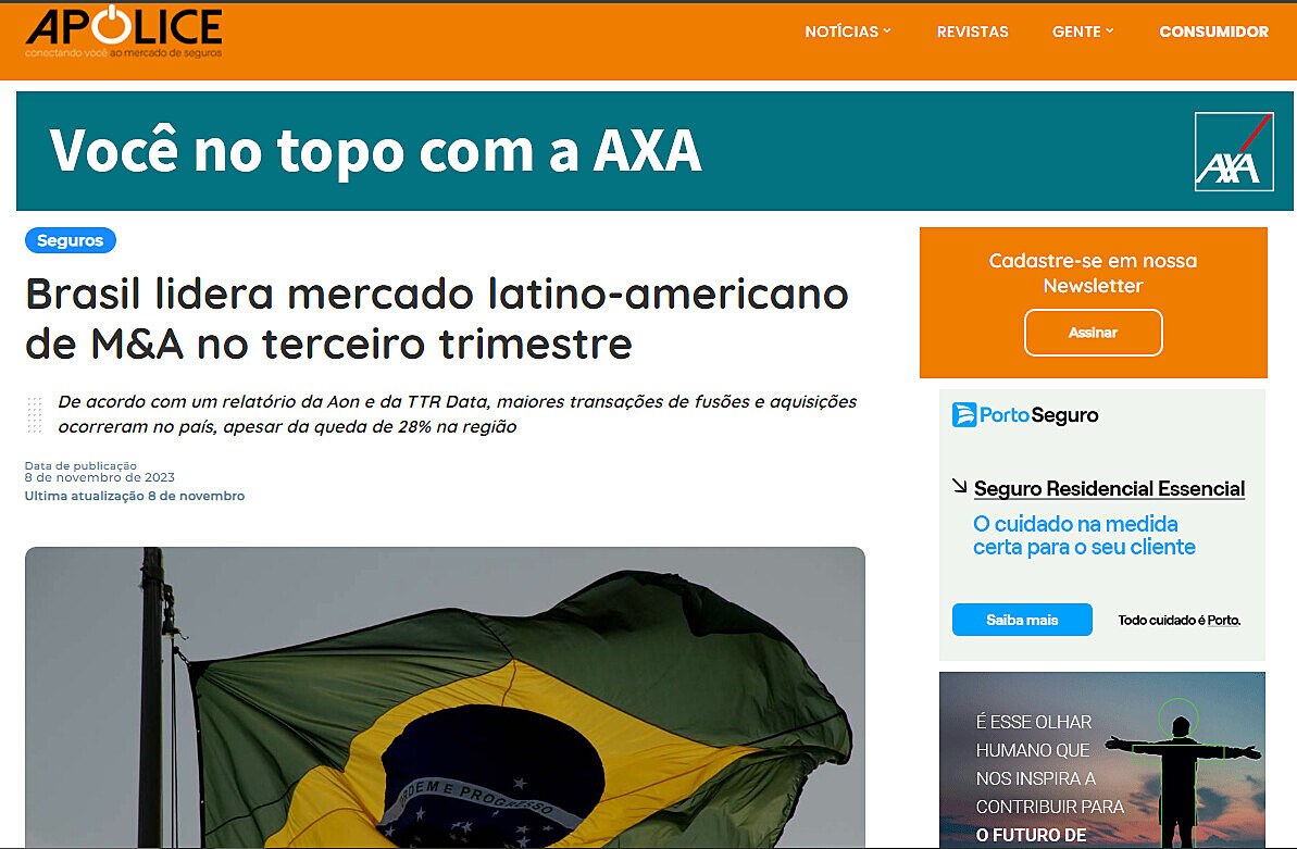 Brasil lidera mercado latino-americano de M&A no terceiro trimestre
